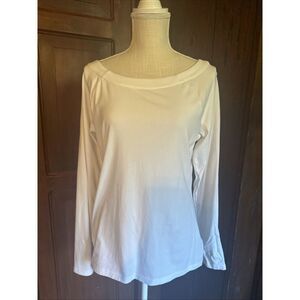 Lauren Ralph Lauren Womens Boatneck  Top Long Sleeve ‎ Sz XL Great Top